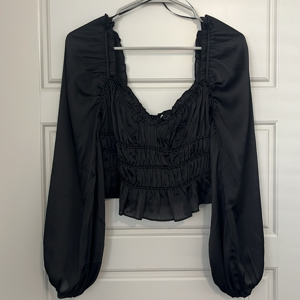 ASTR the label crop blouse